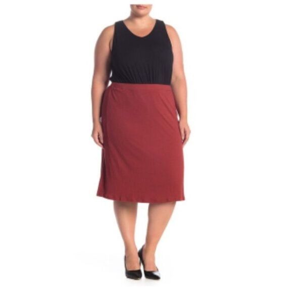 14th & Union Textured Knit Midi Skirt size 2X New - Picture 1 of 8